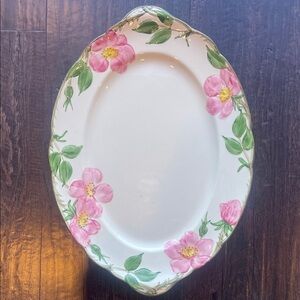 Franciscan Floral Oval Platter - Pink and Green
